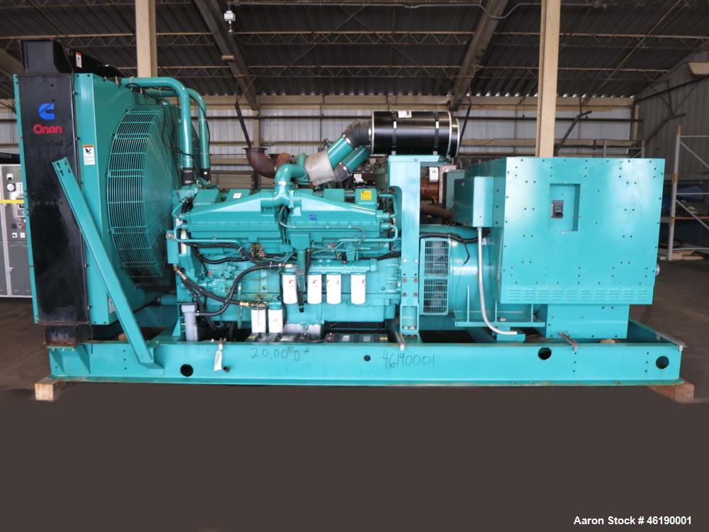 Used Cummins 1000 kW Standby (900 kW prime) Diesel Generator Set