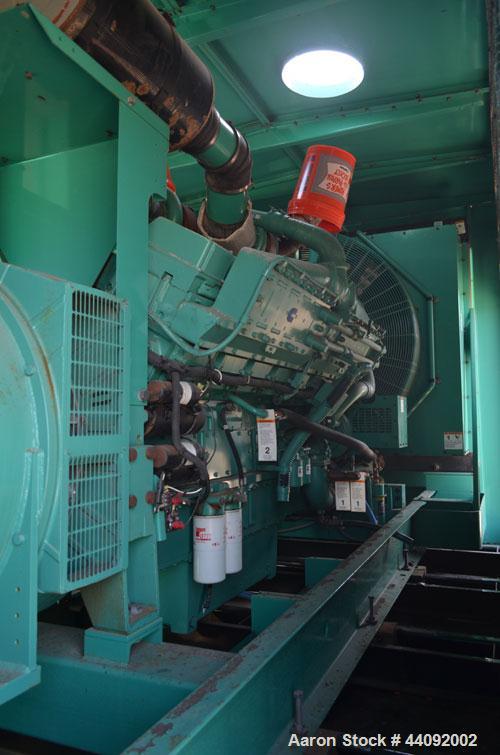 Unused- Cummins 1250 kW standby (1100 kW prime) diesel generator set. Cummins model DFLC-5586710, SN-A030459400. Cummins KTA50-G3 engine rated 1850 HP @ 1800 RPM, SN-33153192, emissions EPA tier 1 ce...