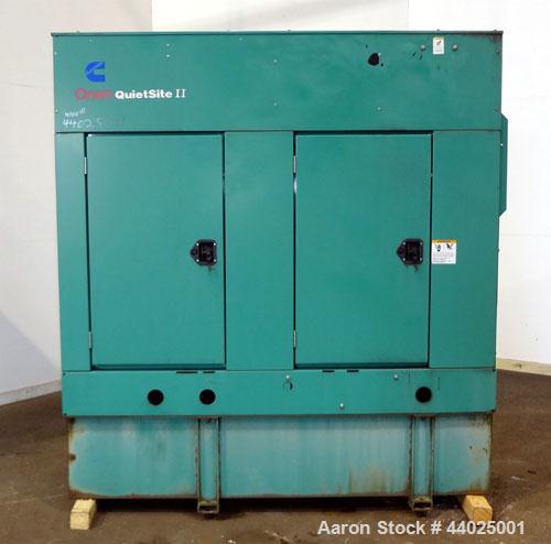 Used Cummins 60kW Standby (55kW Prime) Diesel Generator Set, Quietsite II DGCB-4489082, SN- J000161603. Cummins 4BT3.9 G-4 engine rated 102 hp @ 1800 RPM, SN-46028579. 3/60/120/208V. 12 lead reconnec...
