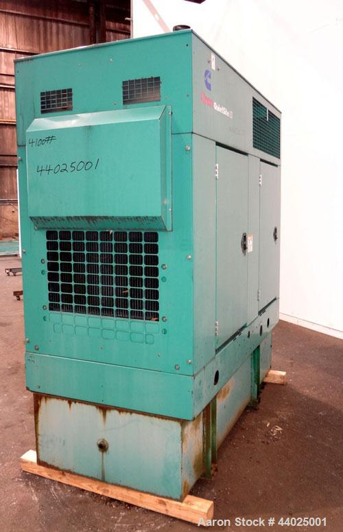 Used Cummins 60kW Standby (55kW Prime) Diesel Generator Set, Quietsite II DGCB-4489082, SN- J000161603. Cummins 4BT3.9 G-4 engine rated 102 hp @ 1800 RPM, SN-46028579. 3/60/120/208V. 12 lead reconnec...