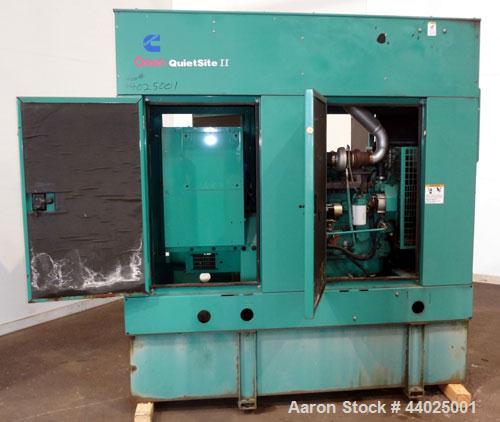 Used Cummins 60kW Standby (55kW Prime) Diesel Generator Set, Quietsite II DGCB-4489082, SN- J000161603. Cummins 4BT3.9 G-4 engine rated 102 hp @ 1800 RPM, SN-46028579. 3/60/120/208V. 12 lead reconnec...