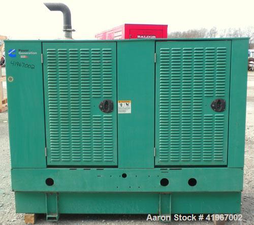Used Cummins 60 kW Diesel Generator Set. Cummins set model DGCB-5563780, Serial#-F020386008, Spec # S. Cummins 4BT3.9-G4 engine rated 102HP @ 1800RPM. 3/60/277/480V currently set up for 240V, reconne...
