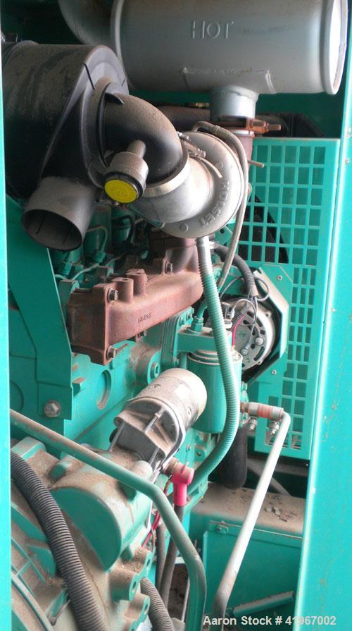 Used Cummins 60 kW Diesel Generator Set. Cummins set model DGCB-5563780, Serial#-F020386008, Spec # S. Cummins 4BT3.9-G4 engine rated 102HP @ 1800RPM. 3/60/277/480V currently set up for 240V, reconne...