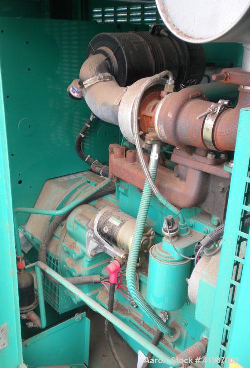 Used Cummins 60 kW Diesel Generator Set. Cummins set model DGCB-5563780, Serial#-F020386008, Spec # S. Cummins 4BT3.9-G4 engine rated 102HP @ 1800RPM. 3/60/277/480V currently set up for 240V, reconne...