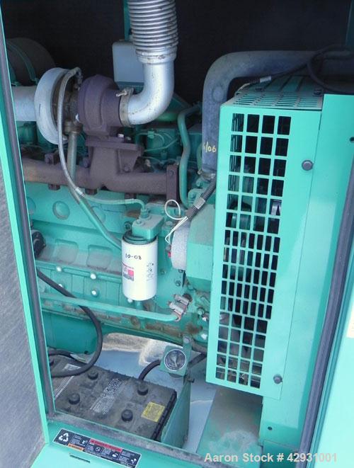 Used Cummins 80 KW Diesel Generator Set, Model DGDA-5756730 SN-C060904784. Cummins model 6BT5.9-G6 engine rated 170HP @ 1800 RPM, EPA Tier 2. 3/60/277/480 Volt, 12 Lead. Sound Attenuated Enclosure,Co...