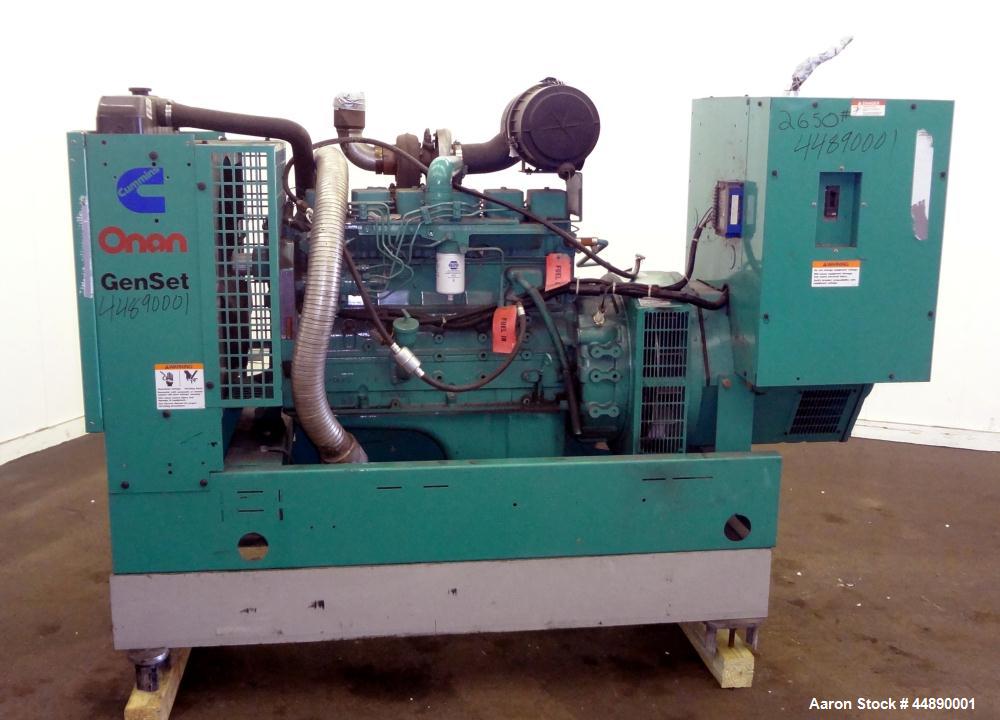 Used-Cummins 100 kW standby (90 kW prime)diesel generator set, model DGDB-4482030 SN-E000108643. Cummins 6TB5.9-G6 engine ra...