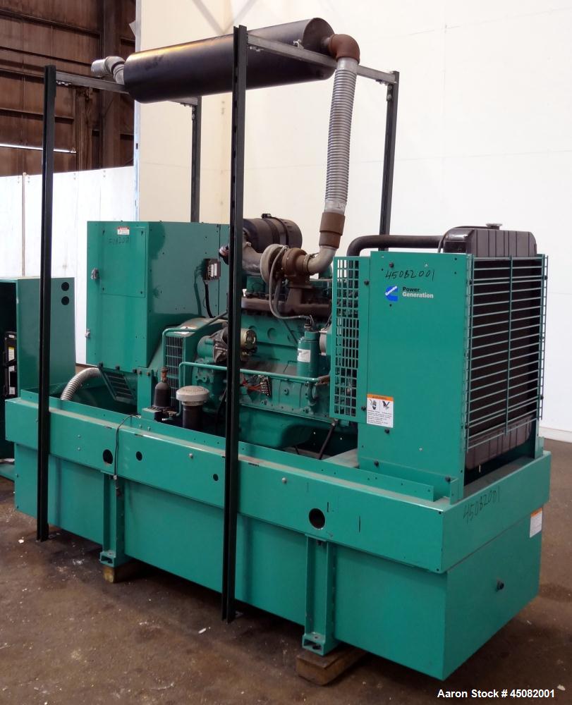 Used Cummins 100 kW Standby (90 kW Prime) Diesel Generator Set, Model DGDB-4965256, Serial #H010276770. Cummins 6BT5.9-G6 engine rated 170 HP @ 1800 RPM, SN-46136730. 3/60/208V 12 lead re-connectable...