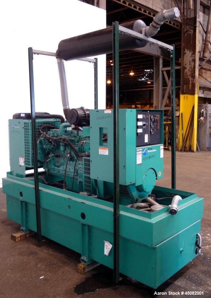 Used Cummins 100 kW Standby (90 kW Prime) Diesel Generator Set, Model DGDB-4965256, Serial #H010276770. Cummins 6BT5.9-G6 engine rated 170 HP @ 1800 RPM, SN-46136730. 3/60/208V 12 lead re-connectable...
