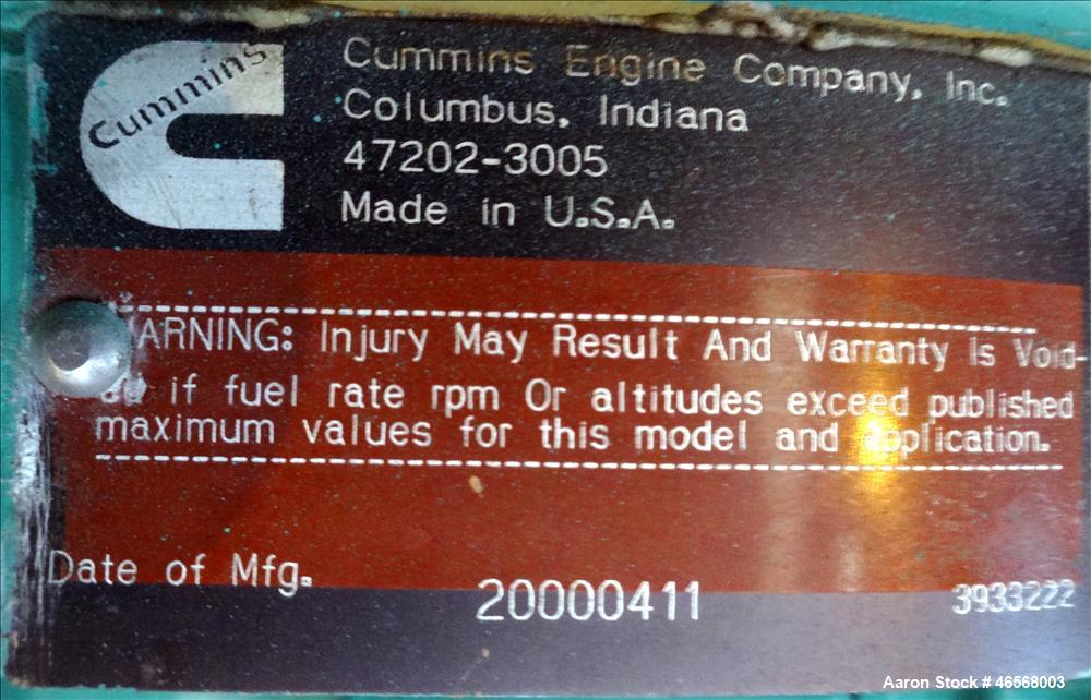 Used Cummins Onan 125 kW Trailered Diesel Generator Model DGEA.