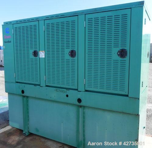 Used Cummins / Onan 125 kW Diesel Generator Set, model DGEA-4964186, serial #H010271864. Cummins 6CT8.3-G-2 engine rated 207 hp @ 1800 rpm. 3/60/277-480V, (rated 83.8 kW as single phase). 1000 Amp an...
