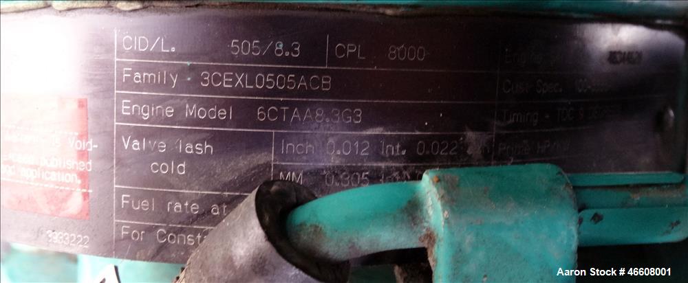 Used Cummins 200 kW diesel generator  model DGFC. Cummins 6CTAA8.3-G2 engine