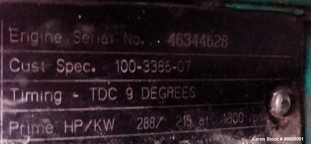 Used Cummins 200 kW diesel generator  model DGFC. Cummins 6CTAA8.3-G2 engine
