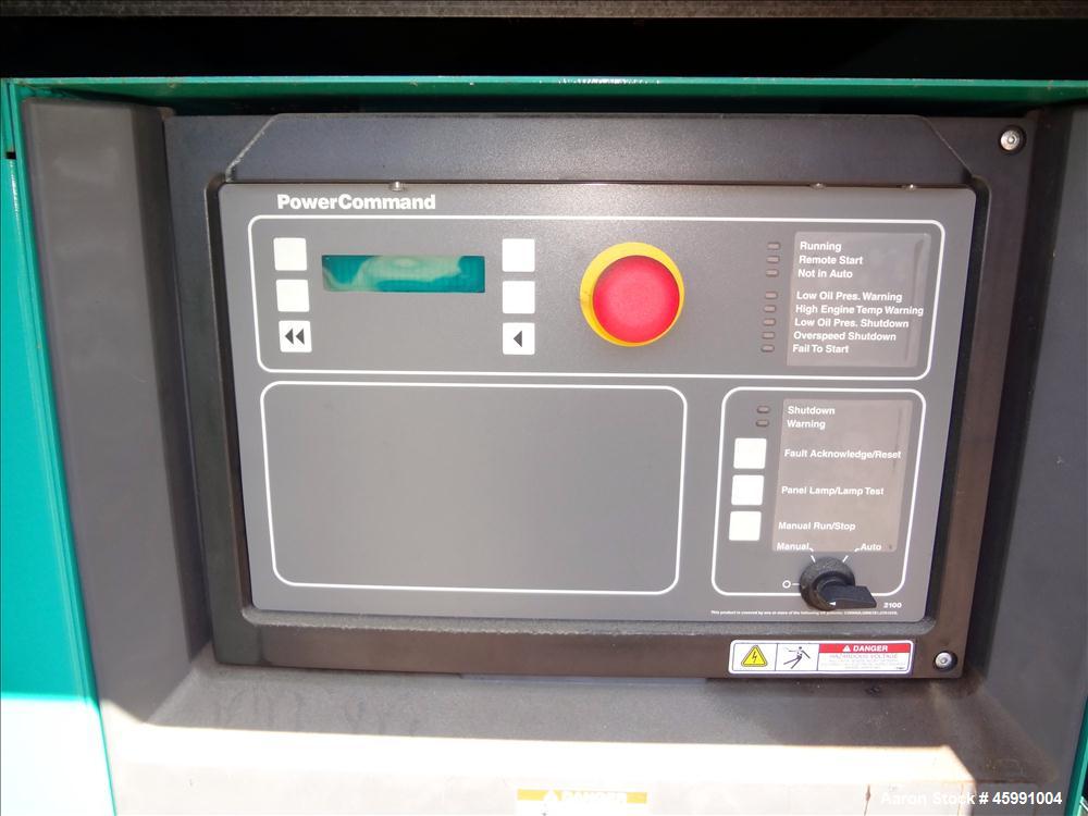 Used Cummins 35 kW standby (30 kW prime) diesel generator set, model DGGD-5769016, SN-G060944329. Cummins 4B3.3-G1 engine rated 56 HP at 1800 RPM. 1/60/120/240V. 150 Amp main-line circuit breaker. Po...