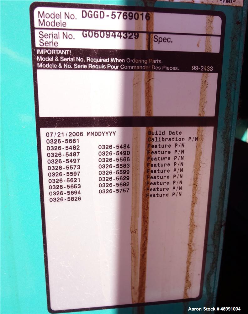 Used Cummins 35 kW standby (30 kW prime) diesel generator set, model DGGD-5769016, SN-G060944329. Cummins 4B3.3-G1 engine rated 56 HP at 1800 RPM. 1/60/120/240V. 150 Amp main-line circuit breaker. Po...