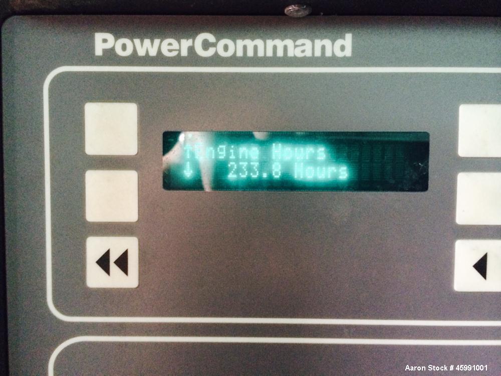 Used Cummins 35 kW standby (30 kW prime) diesel generator set, model DGGD-5937011, SN-J070118848. Cummins 4B3.3-G1 engine rated 56 HP at 1800 RPM. 35kW 1/60/120/240V current set up, reconnectable to ...