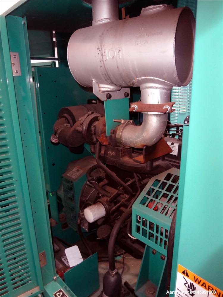 Used -Cummins 35 kW standby (30 kW prime) diesel generator set, model DGGD-5937235, SN-J070119501, Cummins 4B3.3-G6 engine rated 81 HP at 1800 RPM. 35kW 1/60/120/240V current set up, reconnectable to...