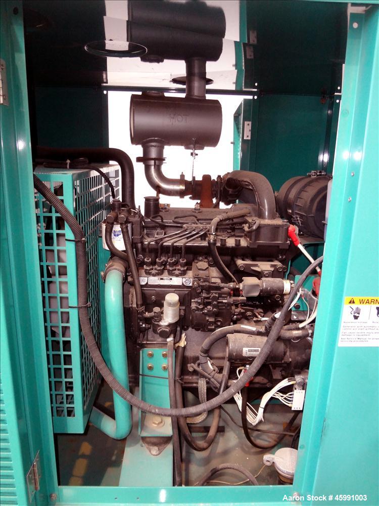 Used -Cummins 35 kW standby (30 kW prime) diesel generator set, model DGGD-5937235, SN-J070119501, Cummins 4B3.3-G6 engine rated 81 HP at 1800 RPM. 35kW 1/60/120/240V current set up, reconnectable to...