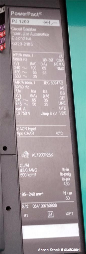 Used Cummins 750 kW Diesel Generator Model DQCB. Cummins QSK23-G7 Engine.