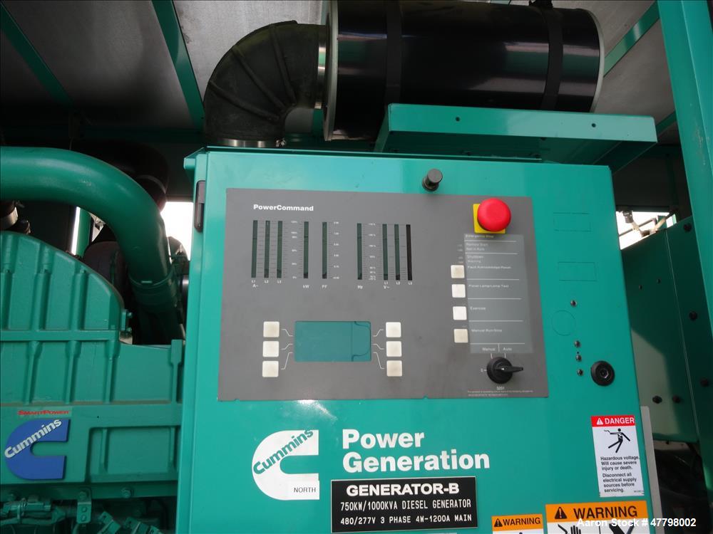 Used Cummins 750 kW EPA Tier 2 750kW Diesel Generator. Cummins QST30-G5.