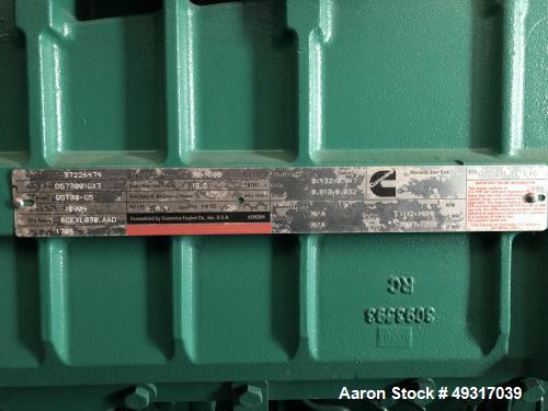 Used Cummins 800 kW Diesel Generator – QST30-G5, Tier 2, 2007, 292 Hrs, Sound Enclosure