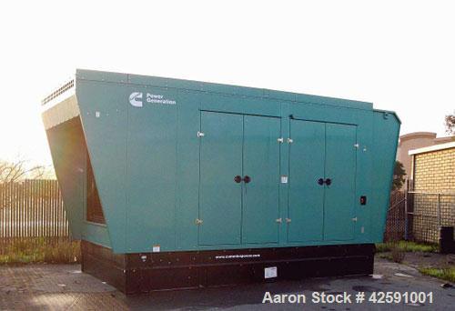 Unused-New Cummins 1000 kW Diesel Generator Set. Cummins model DQFAD, 3/60/277/480V; Cummins QST30-G5NR2 engine rated 1490 hp @ 1800 rpm. UL 2200 listed and labeled. Low emission EPA Tier II. 125 deg...