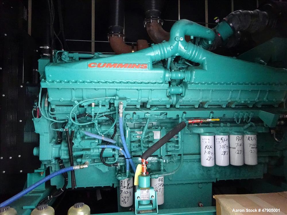 Used Cummins 1250 kW diesel generator DQGAA. Cummins QSK50-G4, EPA Tier 2