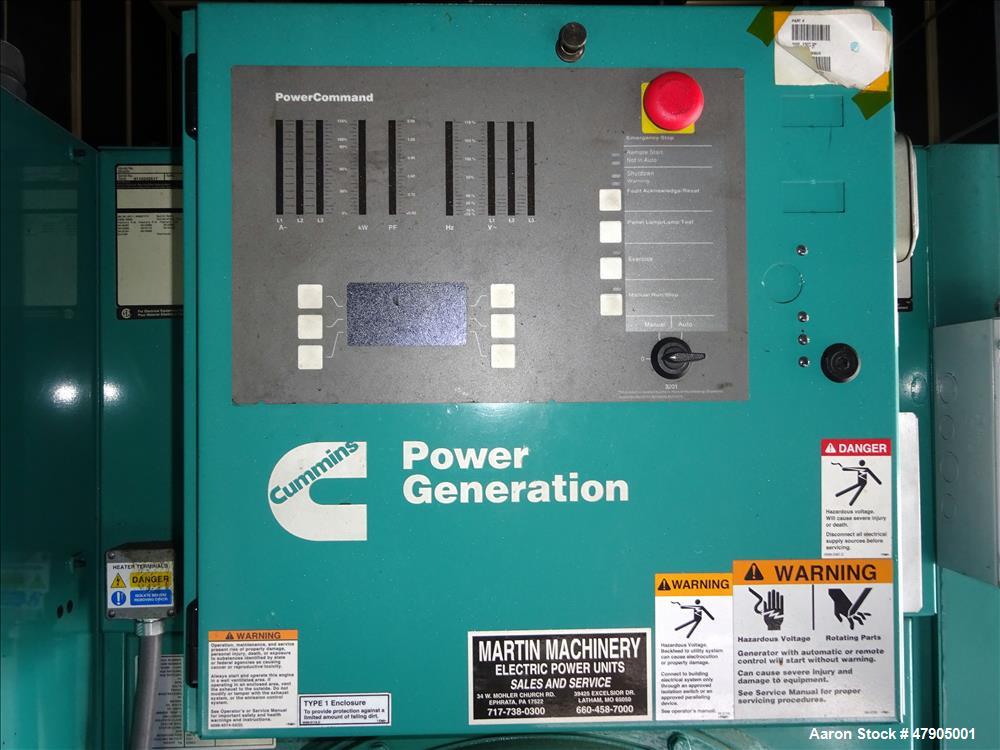 Used Cummins 1250 kW diesel generator DQGAA. Cummins QSK50-G4, EPA Tier 2
