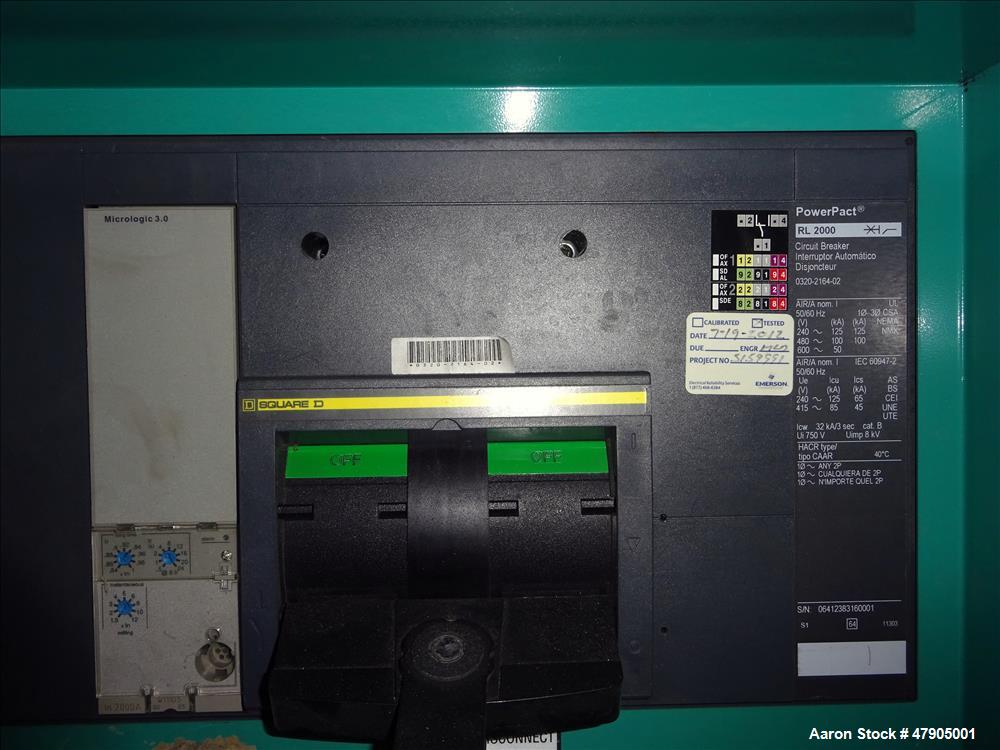 Used Cummins 1250 kW diesel generator DQGAA. Cummins QSK50-G4, EPA Tier 2