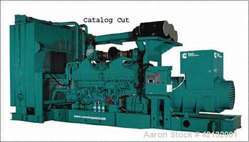 New Cummins DQKAB 2000 kW diesel generator set. Cummins model QSK60-G6 diesel enginerated 2922HP @ 1800RPM turbocharged aftercooled, EPA tier II . Newage model DQKAB-7221741, 3/60/277/480V generator ...