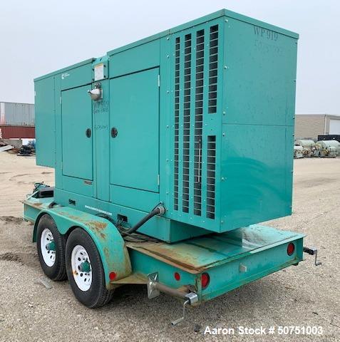 Used- Cummins 100 KW Standby Portable / Trailered Diesel Generator Set