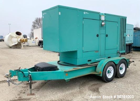 Used Cummins 100 KW Standby Portable / Trailered Diesel Generator Set