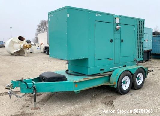 Used- Cummins 100 KW Standby Portable / Trailered Diesel Generator Set