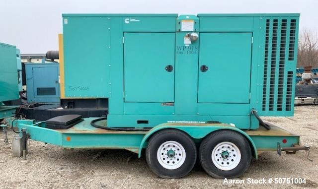 Used Cummins 100 KW Standby Portable / Trailered Diesel Generator Set