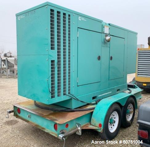 Used- Cummins 100 KW Standby Portable / Trailered Diesel Generator Set