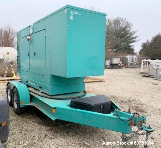 Used- Cummins 100 KW Standby Portable / Trailered Diesel Generator Set