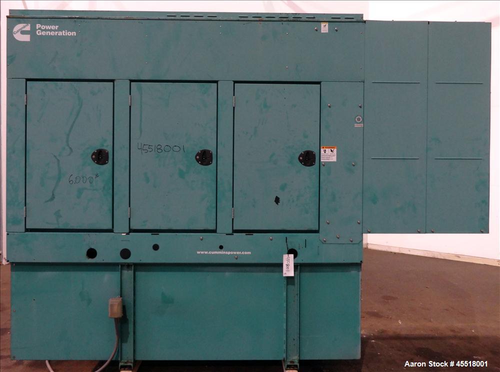 Used Cummins 100 kW standby (90kW prime) diesel generator set, model DSHAF-70888175 SN-D080174735. Cummins QSL9-G2 nonroad 3, EPA tier 3 engine, rated 364 HP at 1800 RPM. 3/60/120/208V reconnectable ...