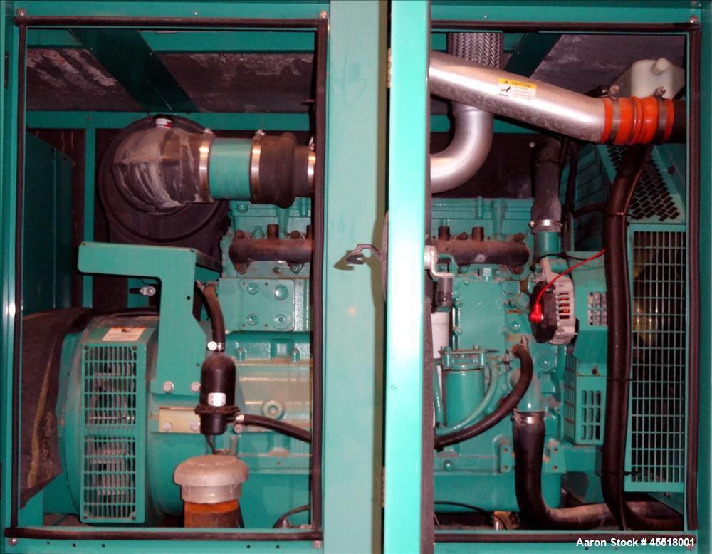 Used Cummins 100 kW standby (90kW prime) diesel generator set, model DSHAF-70888175 SN-D080174735. Cummins QSL9-G2 nonroad 3, EPA tier 3 engine, rated 364 HP at 1800 RPM. 3/60/120/208V reconnectable ...