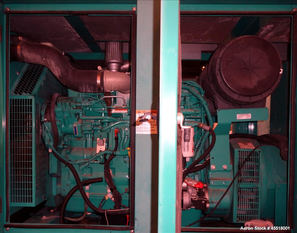 Used Cummins 100 kW standby (90kW prime) diesel generator set, model DSHAF-70888175 SN-D080174735. Cummins QSL9-G2 nonroad 3, EPA tier 3 engine, rated 364 HP at 1800 RPM. 3/60/120/208V reconnectable ...