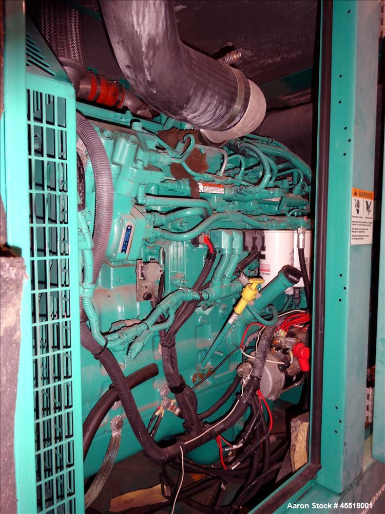 Used Cummins 100 kW standby (90kW prime) diesel generator set, model DSHAF-70888175 SN-D080174735. Cummins QSL9-G2 nonroad 3, EPA tier 3 engine, rated 364 HP at 1800 RPM. 3/60/120/208V reconnectable ...