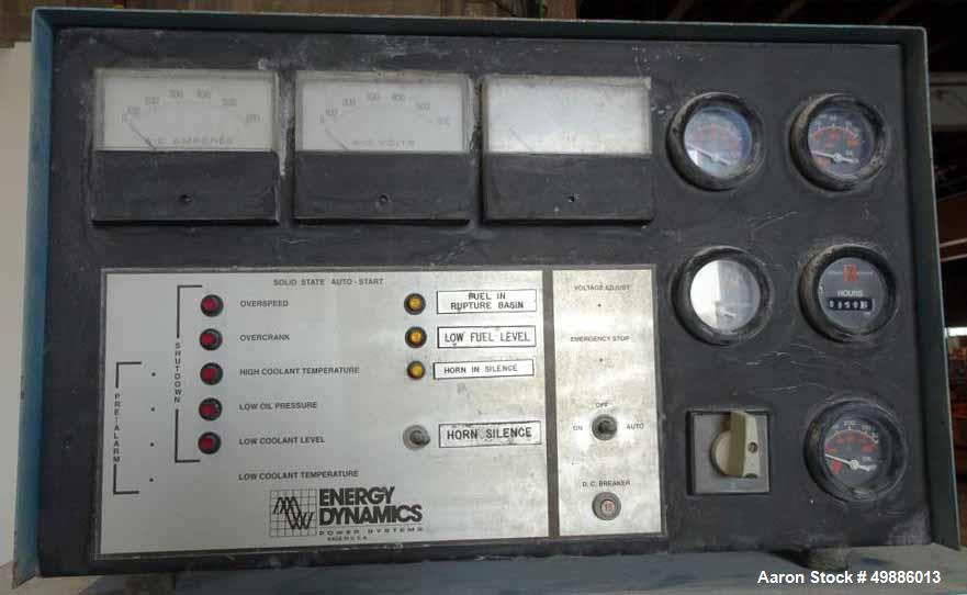 Used Energy Dynamics 350 kW Standby Diesel Generator Set, Model EDI-350-CB