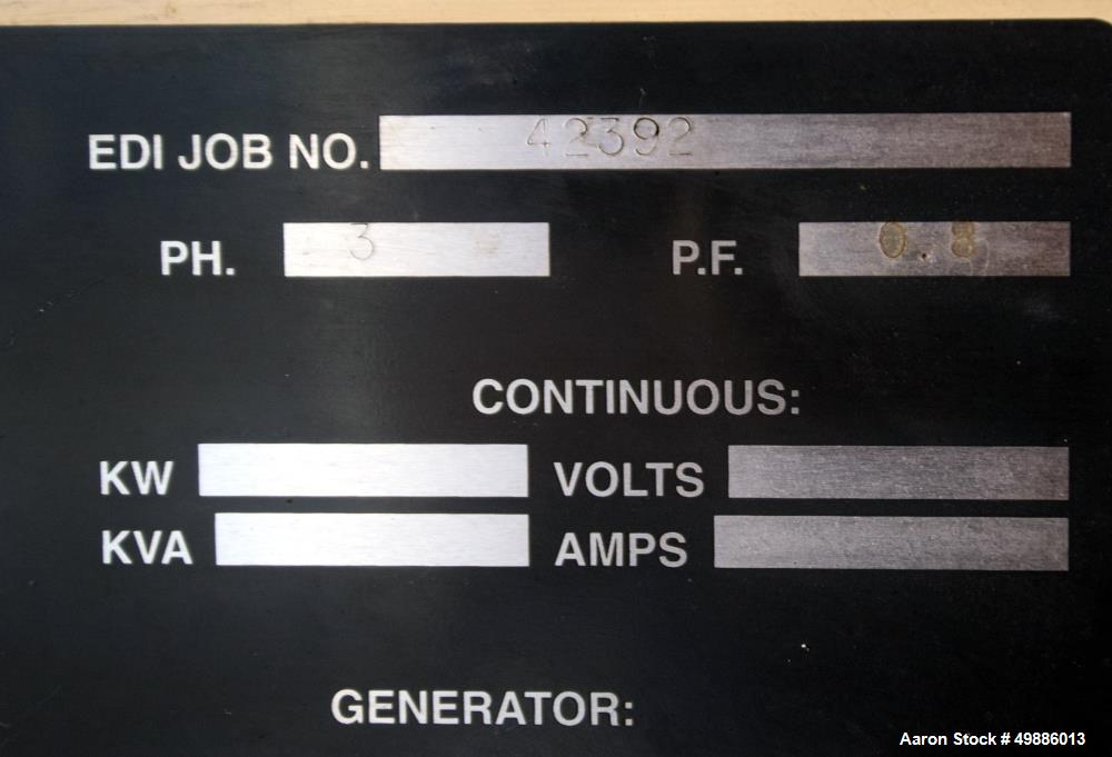 Used Energy Dynamics 350 kW Standby Diesel Generator Set, Model EDI-350-CB