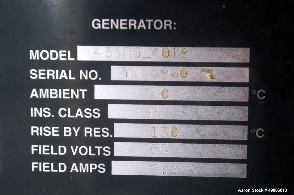 Used- Energy Dynamics 350 kW Standby Diesel Generator Set, Model EDI-350-CB