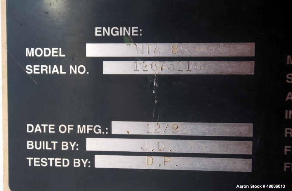 Used Energy Dynamics 350 kW Standby Diesel Generator Set, Model EDI-350-CB