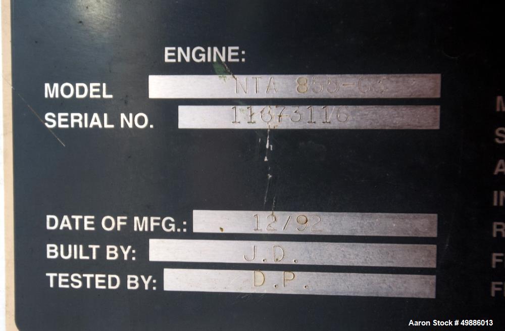 Used- Energy Dynamics 350 kW Standby Diesel Generator Set, Model EDI-350-CB