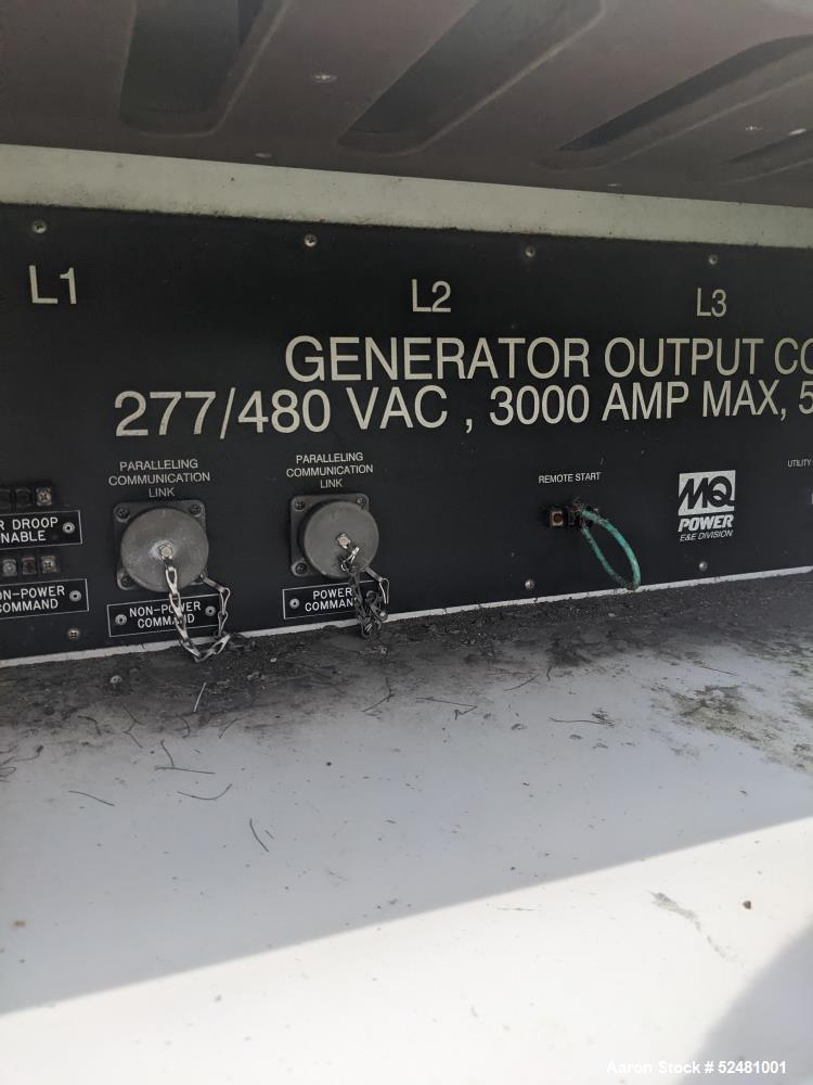 Used Cummins Generator, 2000 KW, Model EGC-2000C, Yr. 2003,