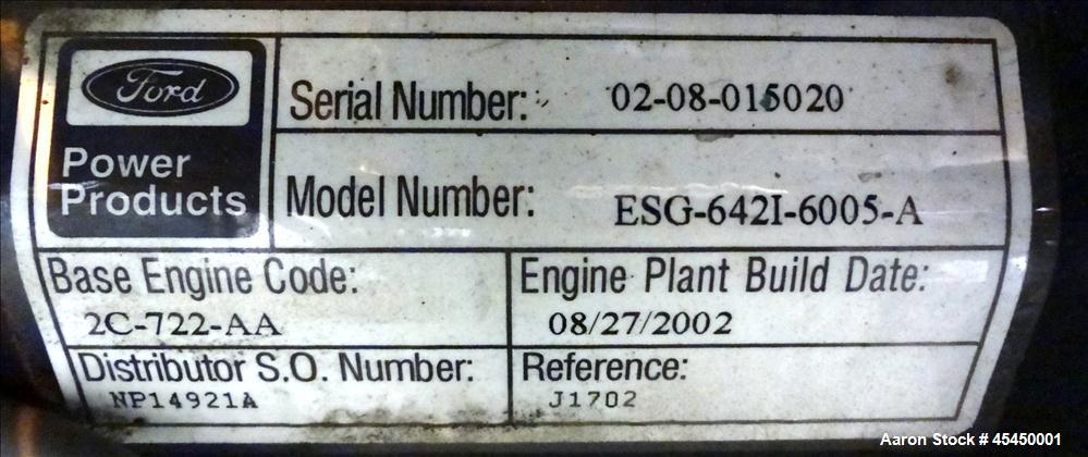 Used Cummins 42 kW Standby Natural Gas Generator Set, Model GGFE-5583726