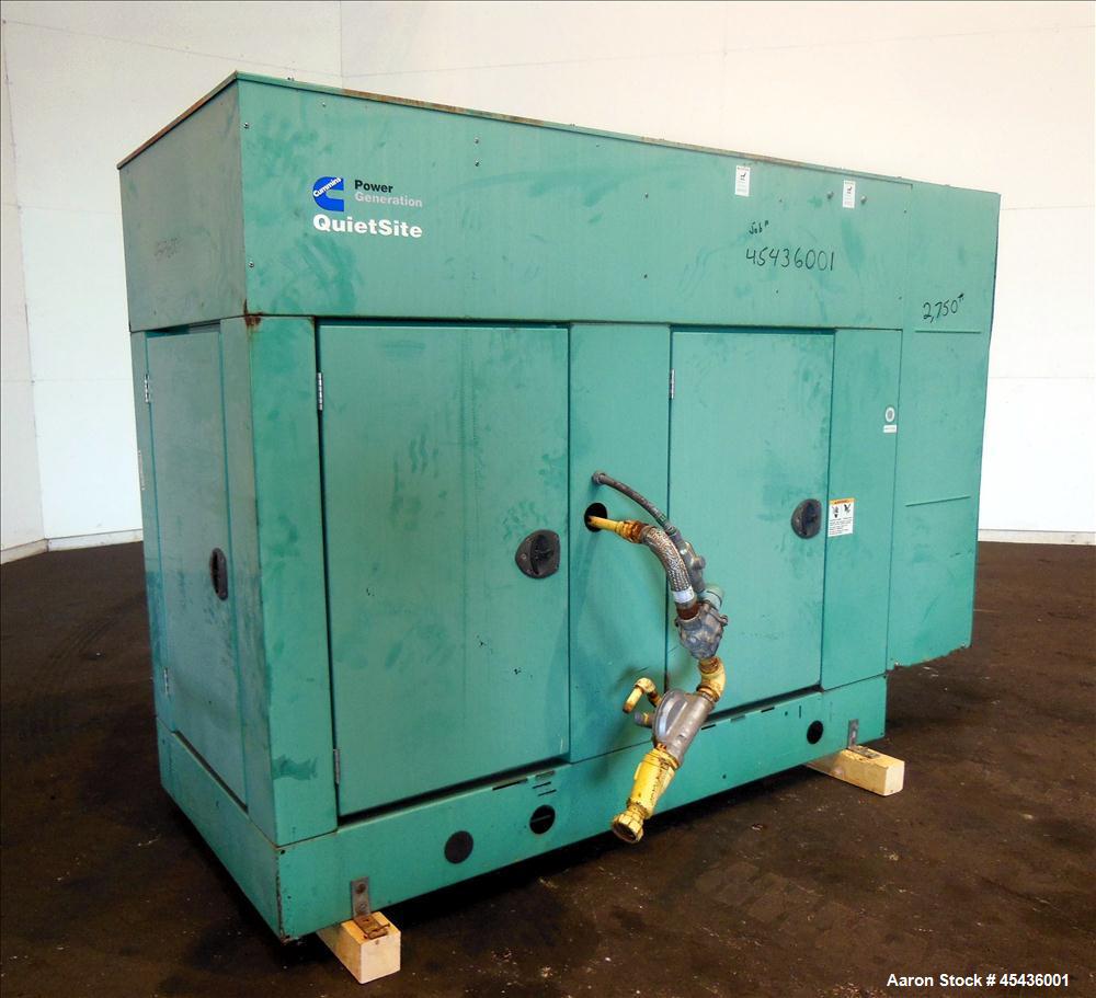 Used Cummins 35 kW Standby Natural Gas Generator Set, Model GGFD-5006605