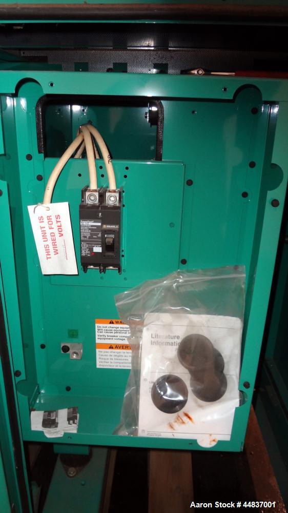 Unused- Cummins 35 kW Standby (30 kW Prime) Natural Gas Generator Set. Cummins model GGFD-7556373, serial #L080227663. Ford ESG-642 engine rated 74 hp @ 1800 rpm, 3/60/277/480V. Currently set up 1/60...
