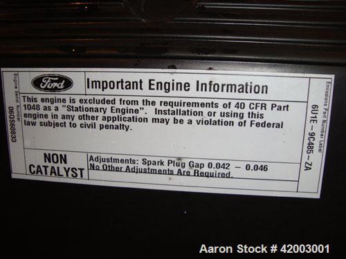 Unused- Cummins 70 kW Standby Rated Natural Gas Generator Set. Cummins model GGHF, SN-L060999120. Ford model WSG1068, SN-06QS60833 natural gas engine. Newage /Stamford 3/60/120/208/277/480 volt, 1800...