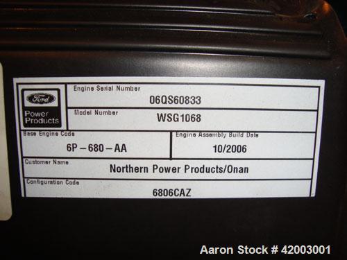Unused- Cummins 70 kW Standby Rated Natural Gas Generator Set. Cummins model GGHF, SN-L060999120. Ford model WSG1068, SN-06QS60833 natural gas engine. Newage /Stamford 3/60/120/208/277/480 volt, 1800...